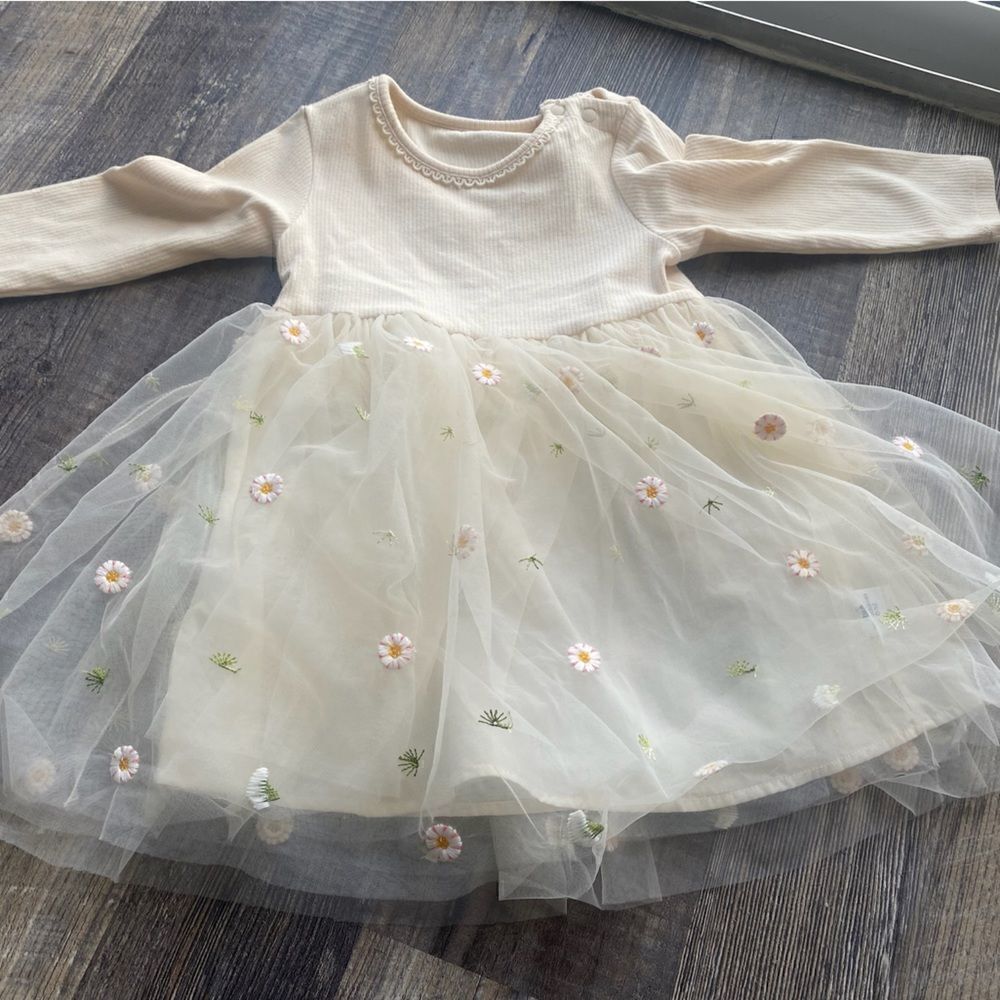 [mini balabala] tulle embroidered dress
